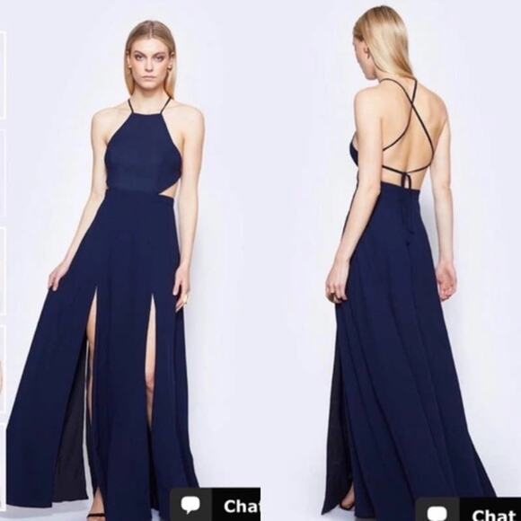 NWT Fame and Partners Navy Blue Dreamers Dress US Size 8 - Picture 1 of 10